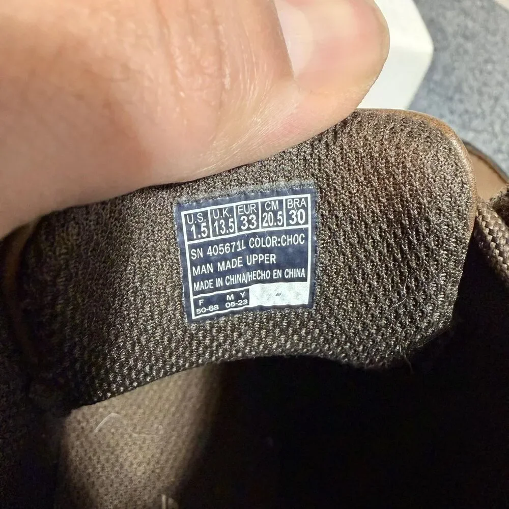 Skechers Boots Youth Size 1.5 Brown Chukka Lace Up Casual Walking 405671L